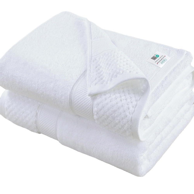 Luxury White Bath Towel for Bathroom, Set of 2, Large 31"x62" - 100% Cotton | Thick 580GSM | Quick Dry | Soft | Absorbent, Hotel Grade Towels for Shower, Bath Sheet Set for Guest, Spa & Sauna, White