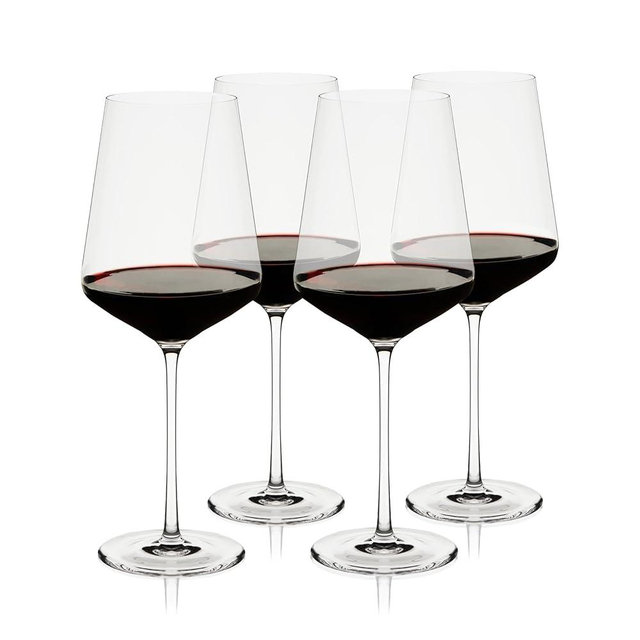 Viski Reserve Liminal Ultralight Crystal Universal Wine Glasses for Red and White Wines, Thin and Durable Drinking Glasses for Birthday, Wedding Gifts, Home Bar, Elegant Glassware, 23 oz, Set of 4