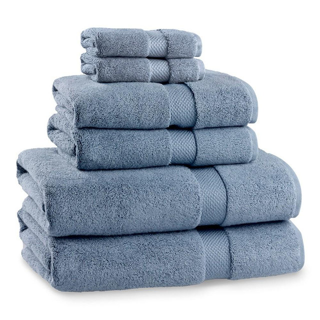 Chambers Heritage Towel, Bath Sheet, Jardine Blue