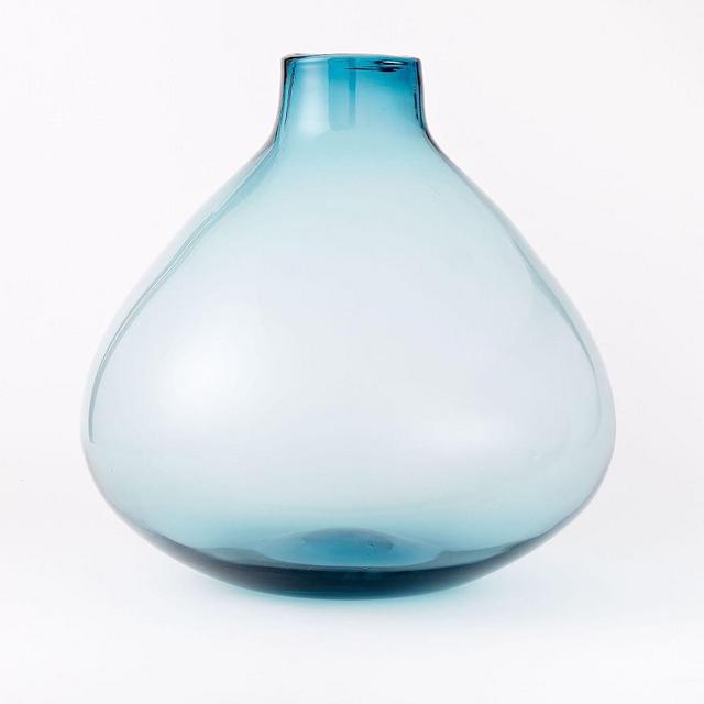Oversized Glass Vase, Blue