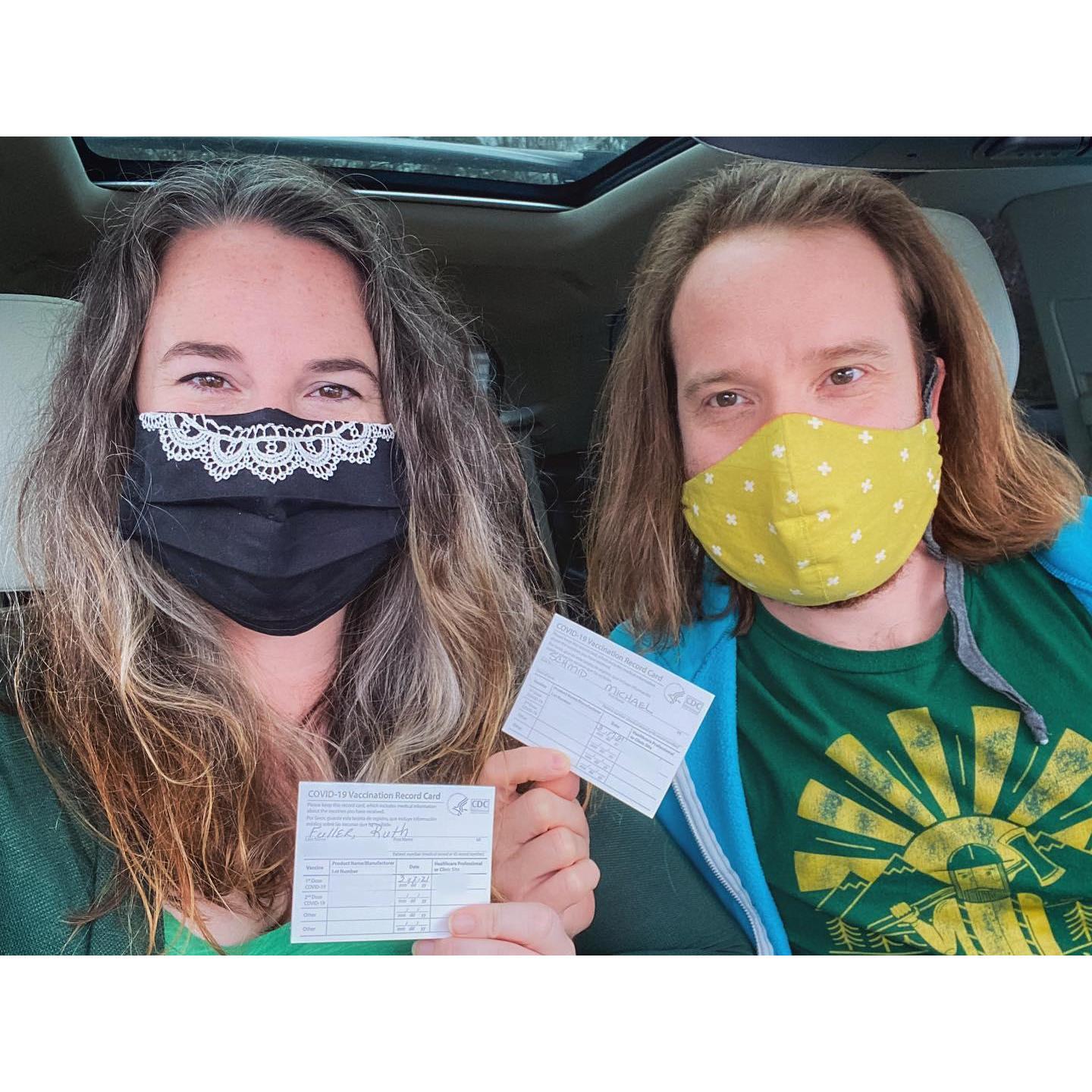 One year after getting the 1st vaccine, we're getting hitched!