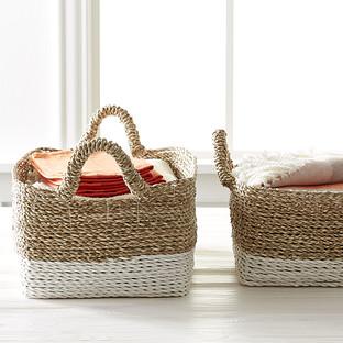 Beach House Storage Bins with Handles