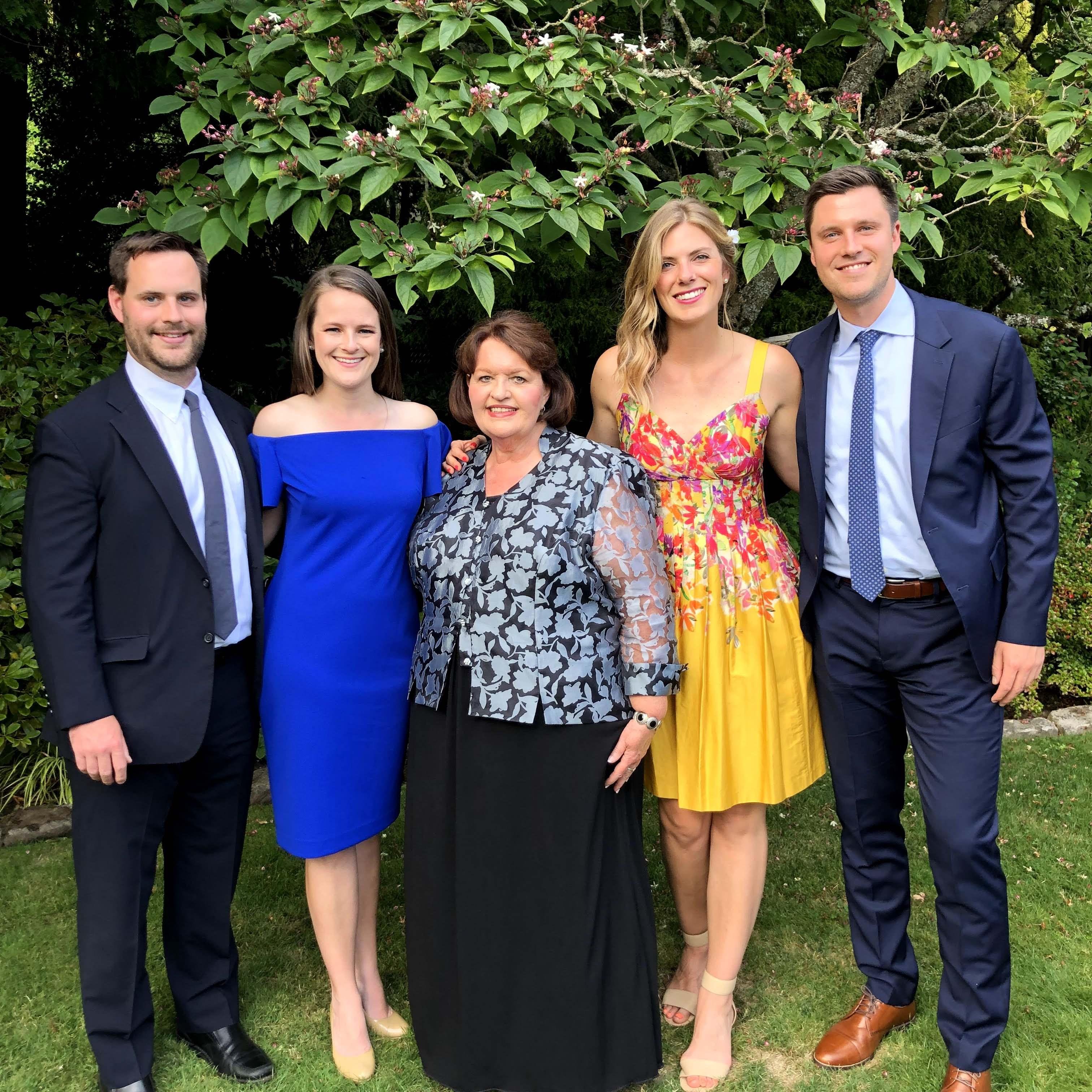 With Mark's brother Jon, sister-in-law Catherine, and mom Linda. 2019.