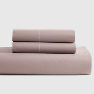Classic Organic Percale Fitted Sheet Set in Fig