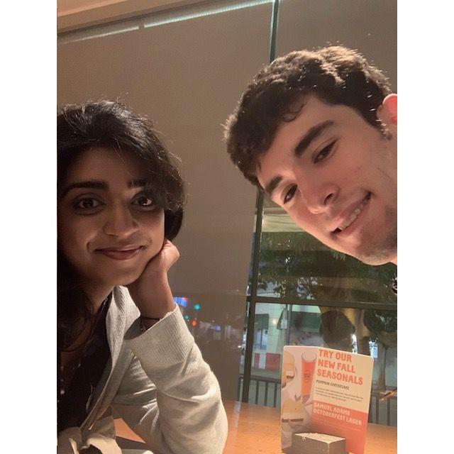 Eating our favorite food, pizza