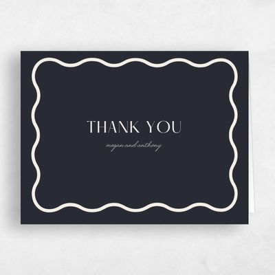 Black Whimsical Wedding Thank You - Girard Landscape