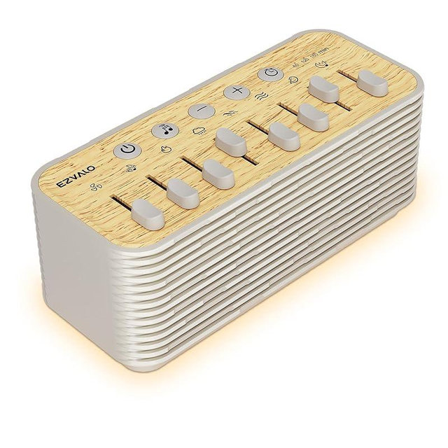 Sound Machine, White Noise Machine for Sleeping, 255+ Sound Combinations, Rechargeable, Breathing Light, Bluetooth Speaker, Sleep Timer, Bedroom Living Room Home Office Travel, for Baby Kids Adults