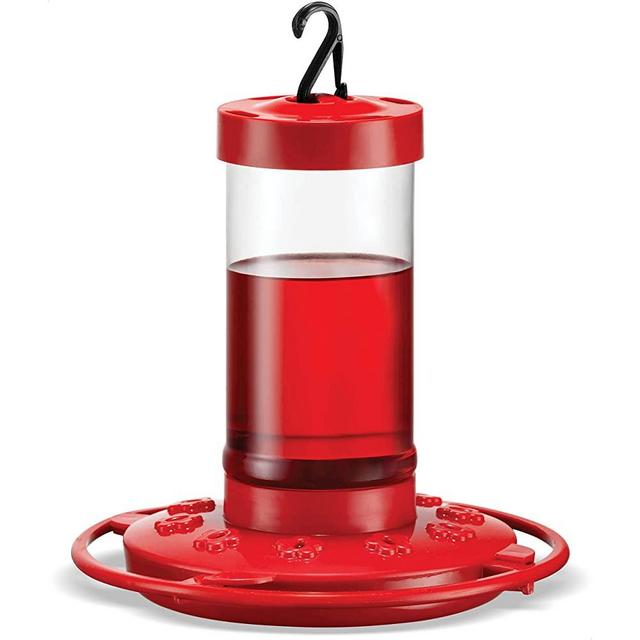 SEWANTA Hummingbird Feeder 16 oz. Plastic Hummingbird Feeders for Outdoors - Humming Bird Feeders - Perch With 10 Feeding Ports - Wide Mouth for Easy Filling/2 Part Base for Easy Cleaning