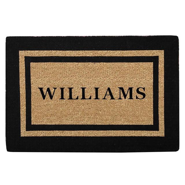 Personalized Low Profile Double Picture Frame Doormat 30" X 48", Black