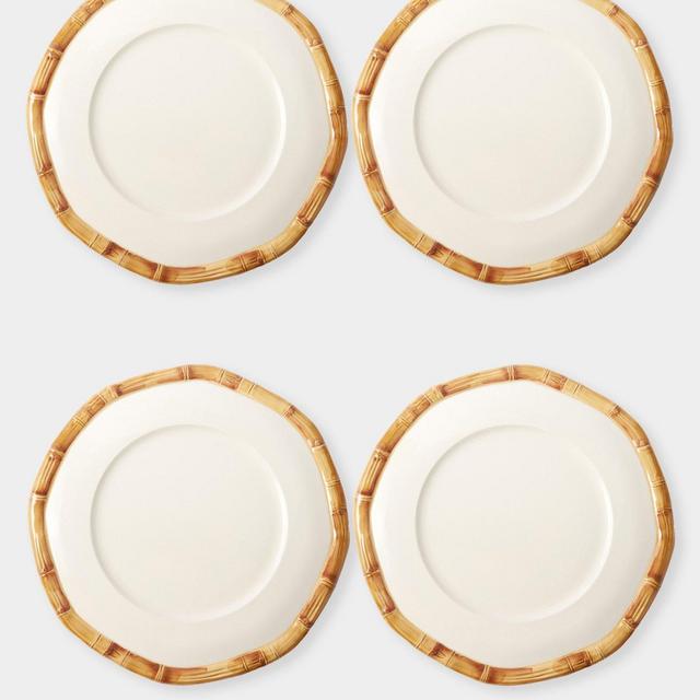 Les Ottomans | Set of four hand-painted ceramic dinner plates
