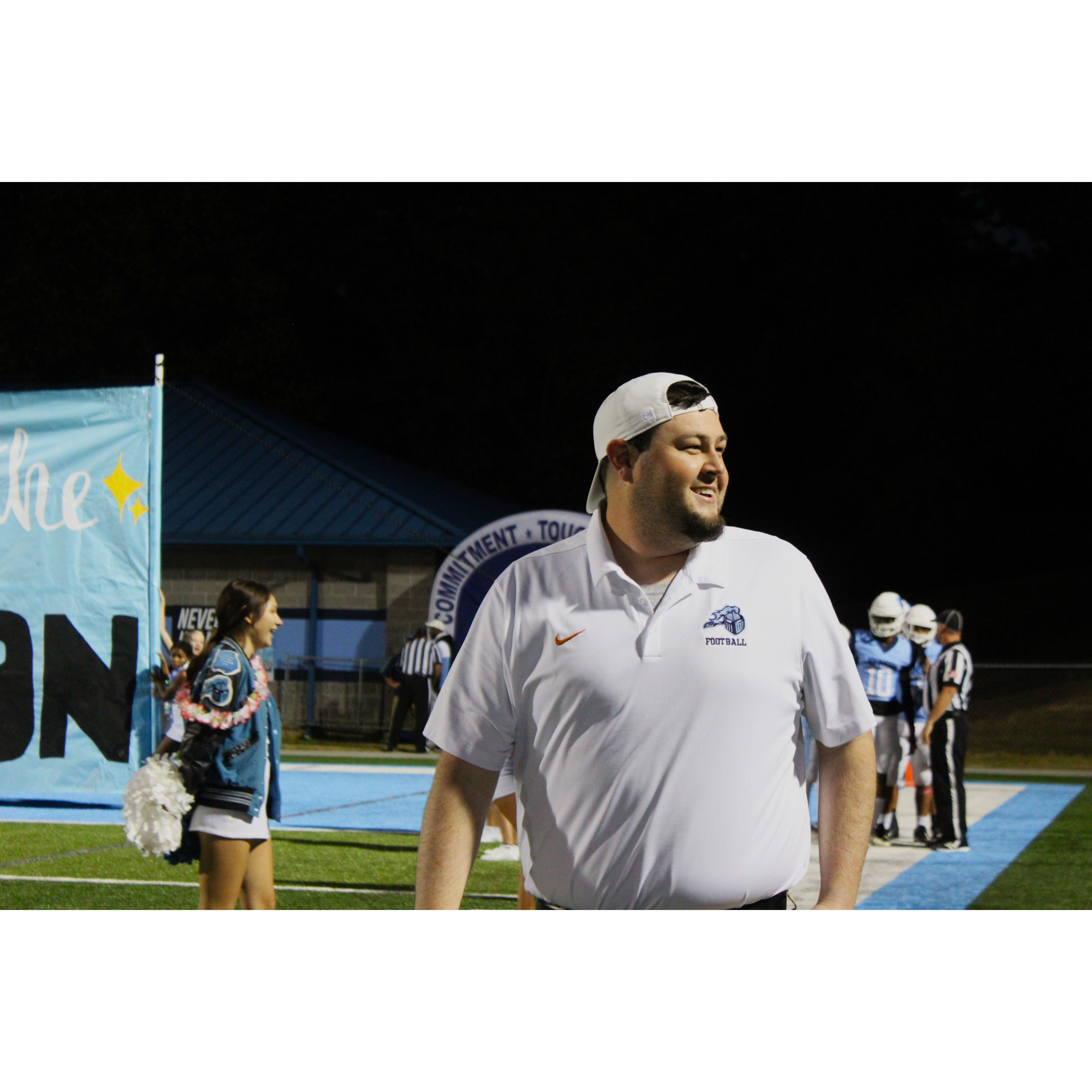 First time Donavon saw Rachel at a JHS football game. This picture was captured by a JHS student.