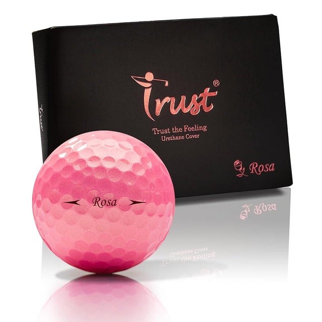 Trust Golf Balls - Aurora & Rosa Crystal Urethane Series | Eye-Catching & Easy to Spot | Maximum Distance, Soft Feel, Straight Flight, & Greenside Control | Blue, Orange, Pink, Yellow | 12 or 48 Balls