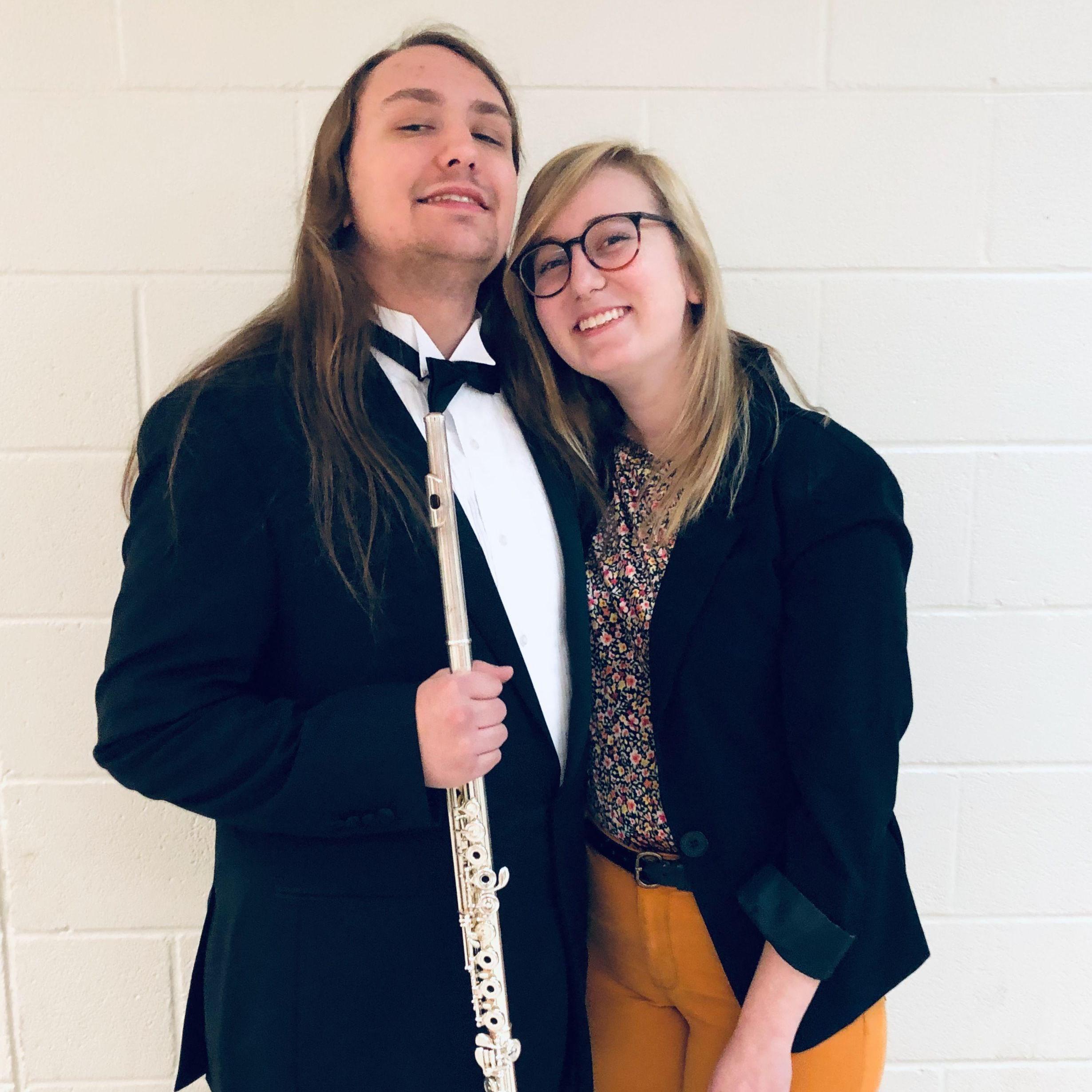 Sarah's 21st birthday, right after Michael's Crane Symphonic Band concert.