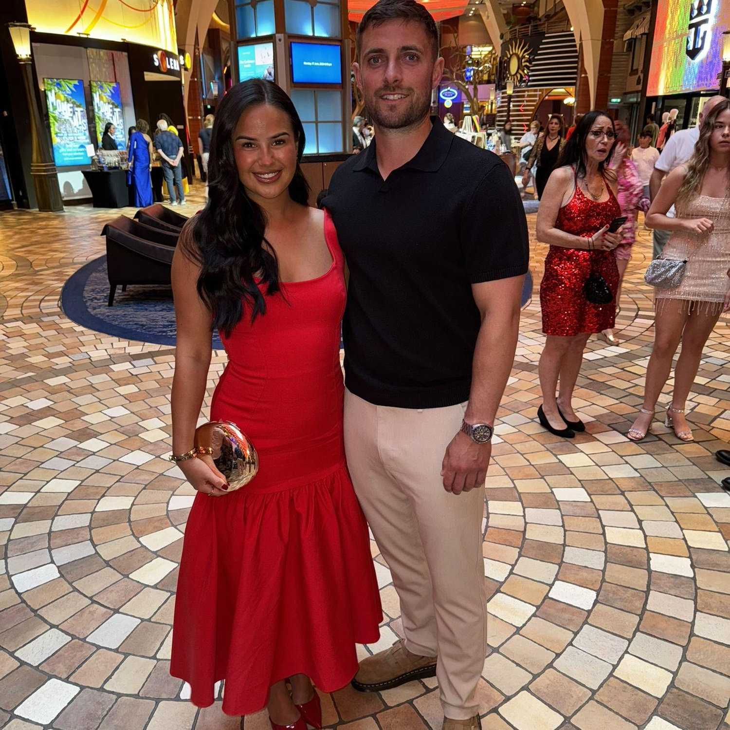 Formal night on a family cruise around the Med