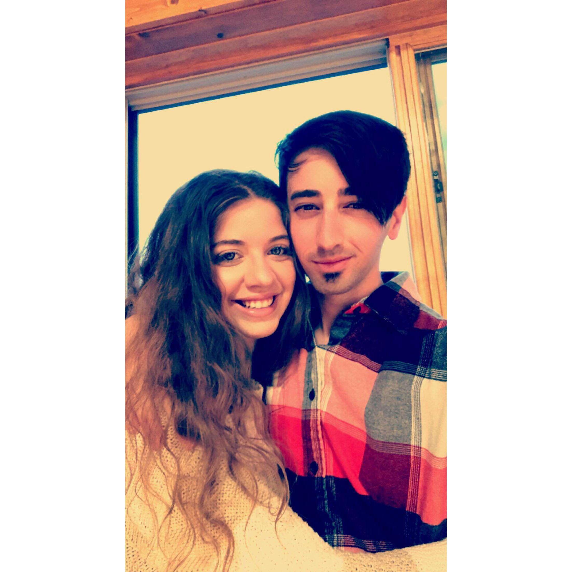 Our first photo together (we were dancing).