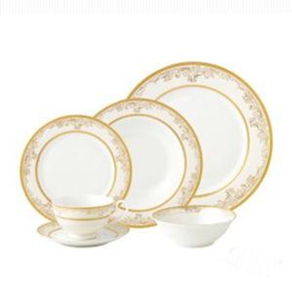 24 Piece Dinnerware Set-New Bone China, Service for 4 by Lorren Home Trends