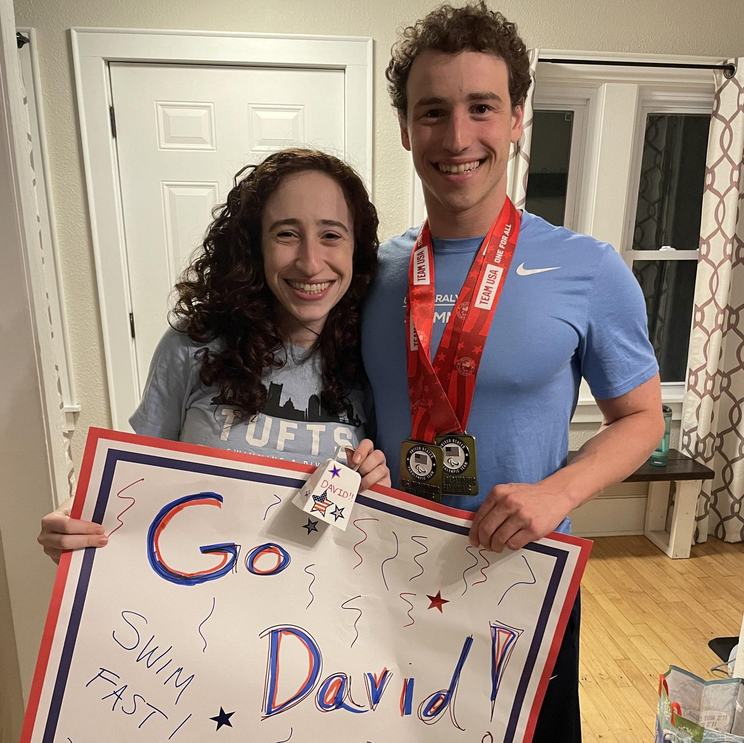Rachel came to cheer David on at 2024 Paralympic Trials!
