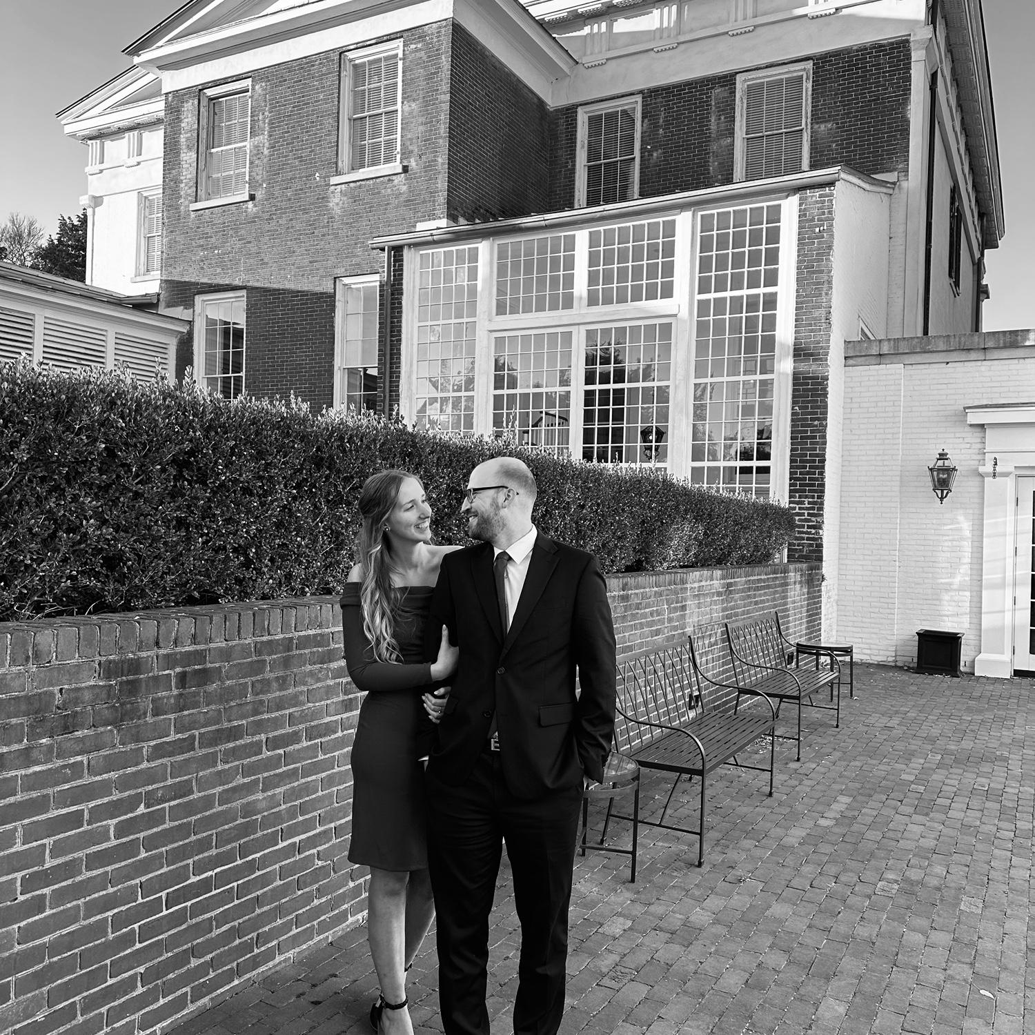 Practicing being forever wedding dates.