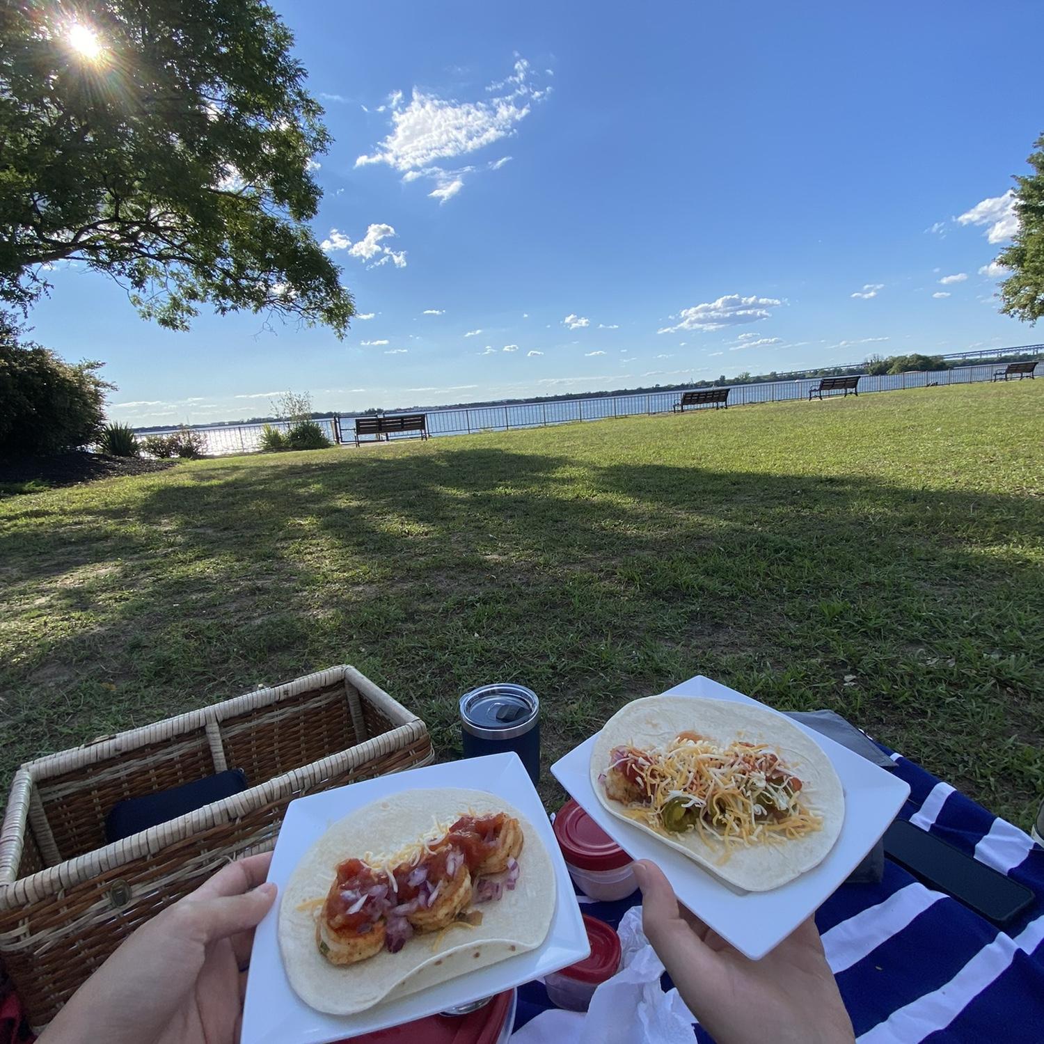 Our favorite picnic spot! One of many Redbank Battlefield Park dates- August 12th, 2022