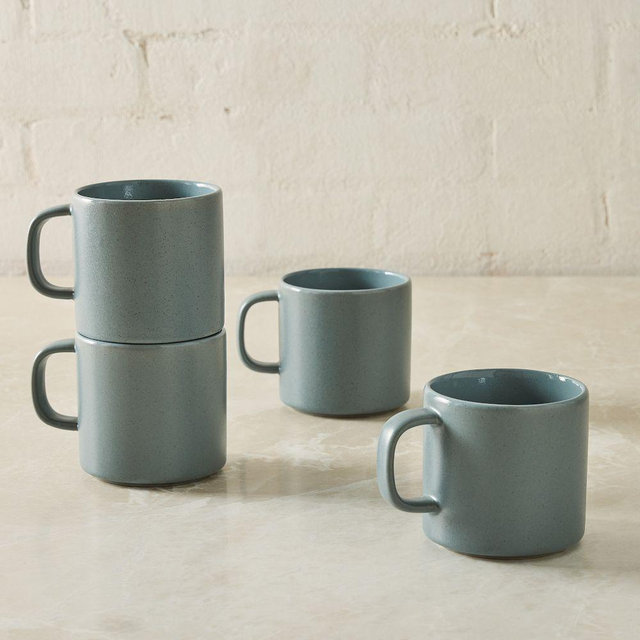 Hale Dinnerware Mugs, Stoneware Blue, Set of 4