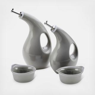 EVOO Bottle & Ramekin Dipper, 4-Piece