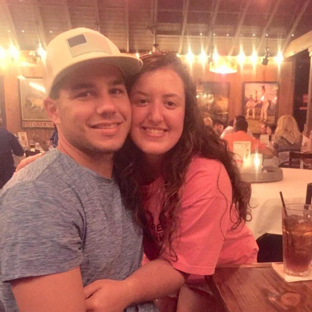 Enjoying some great food at McGuires Irish Pub on our Beach Trip 2018.
