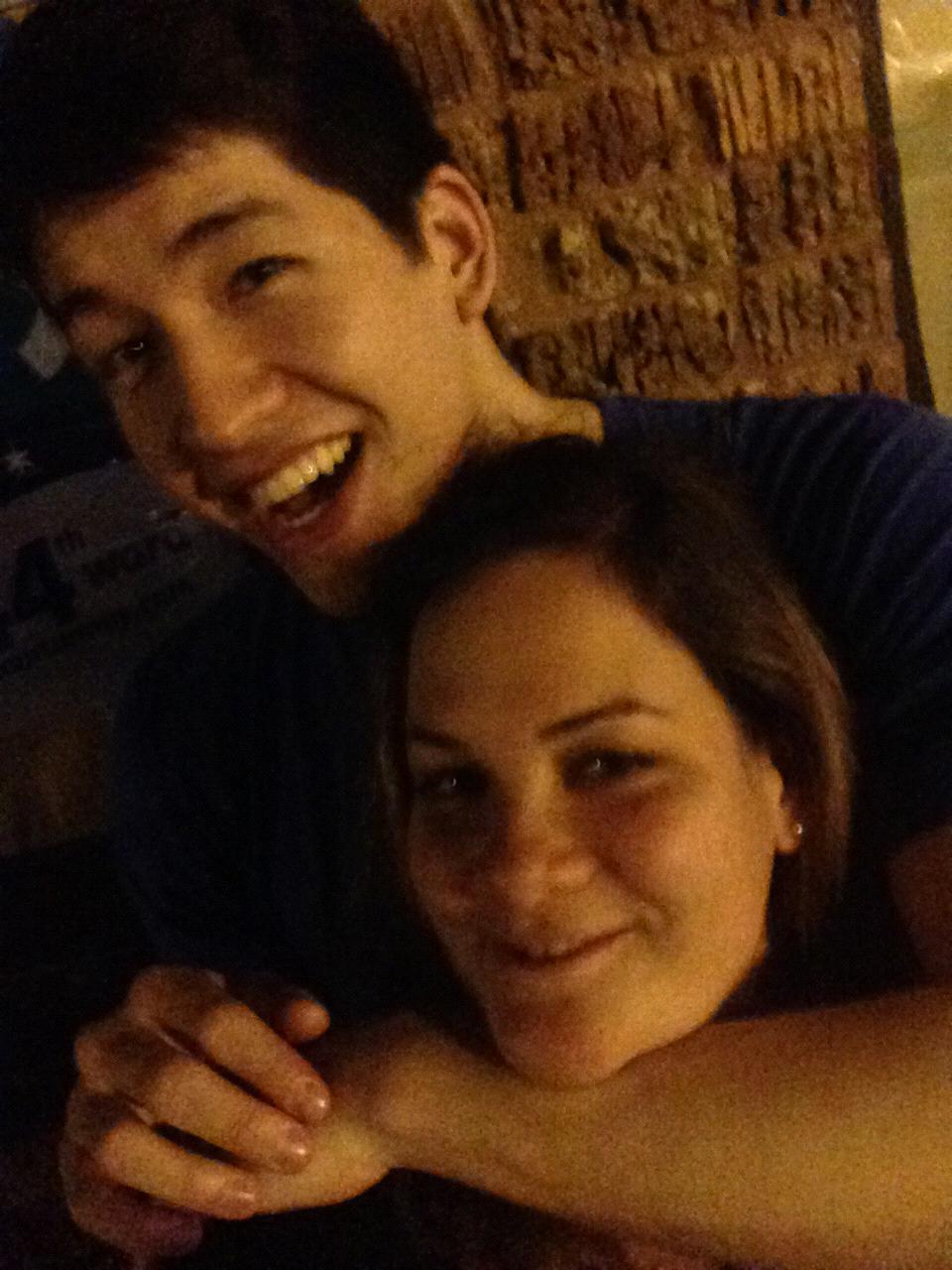 One of our first photos together, when we were just friends but clearly in love with each other