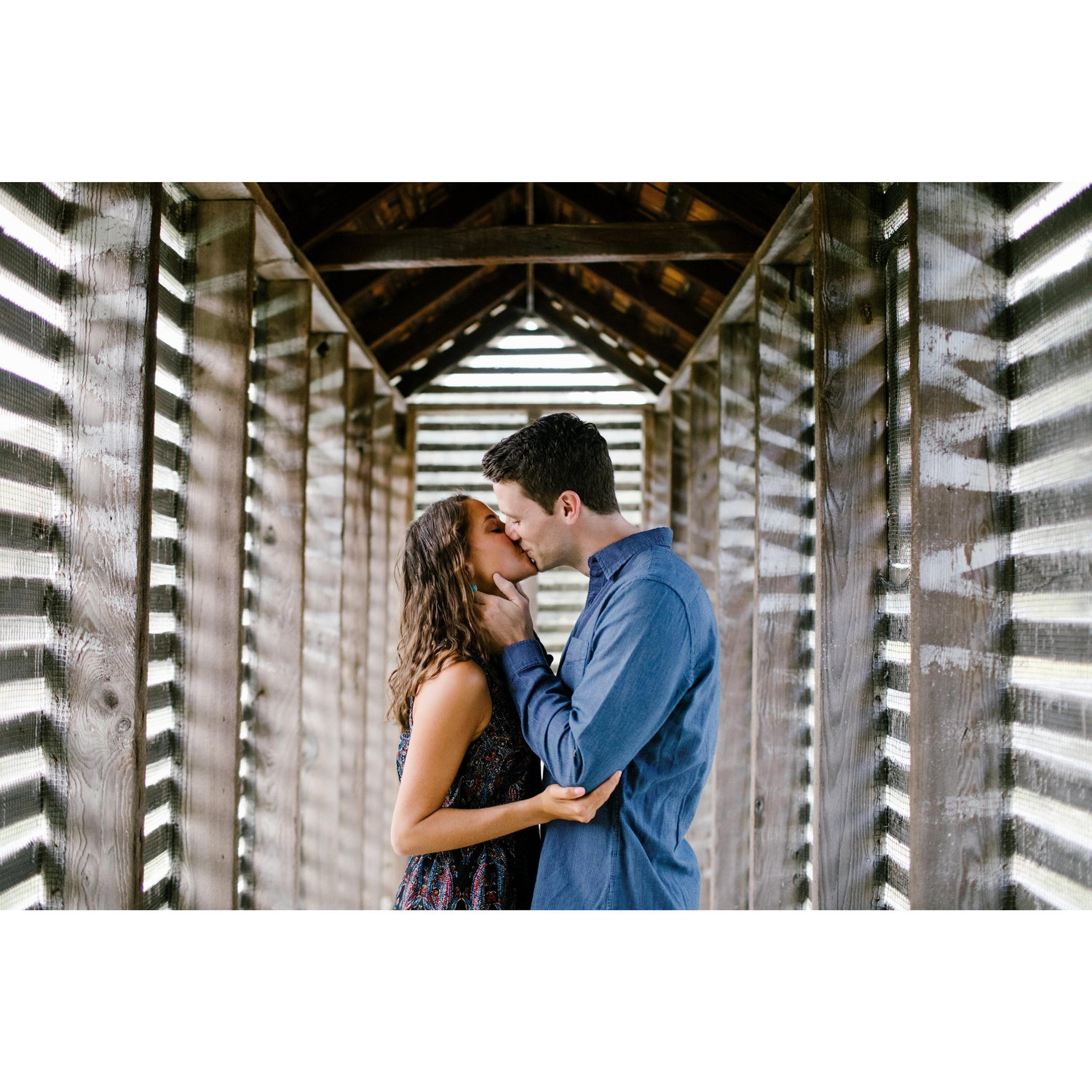 Our first kiss 😍  ...during our engagement shoot!