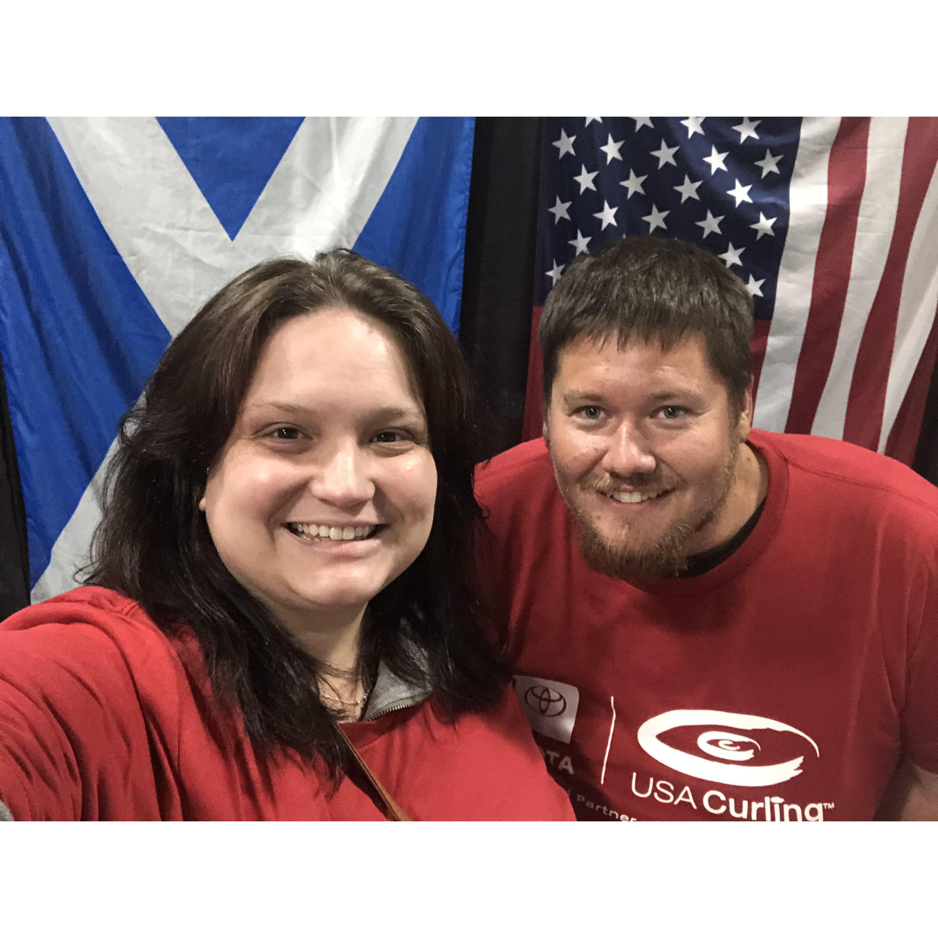 A date night to see the US Olympic Curling teams play in Raleigh, 2019.