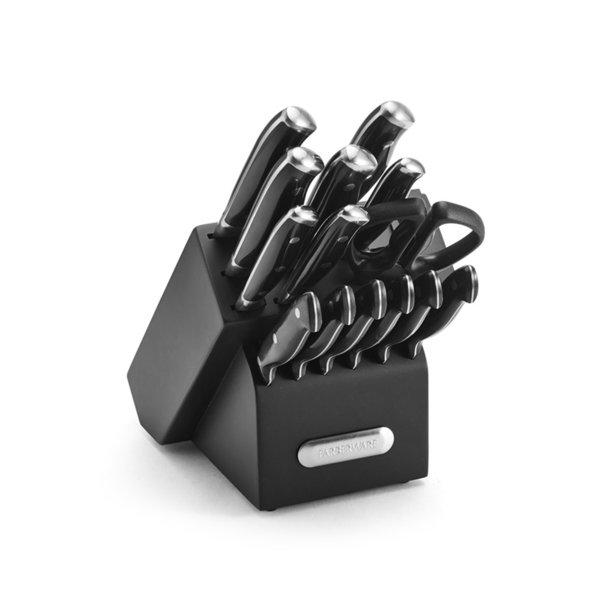Farberware Edgekeeper® Professional 15-piece Forged Triple Riveted Knife Block Set