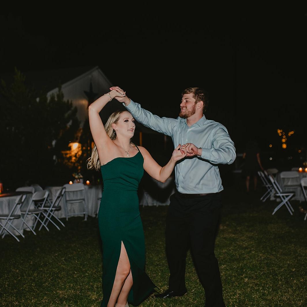 Dancing at Leah’s wedding.