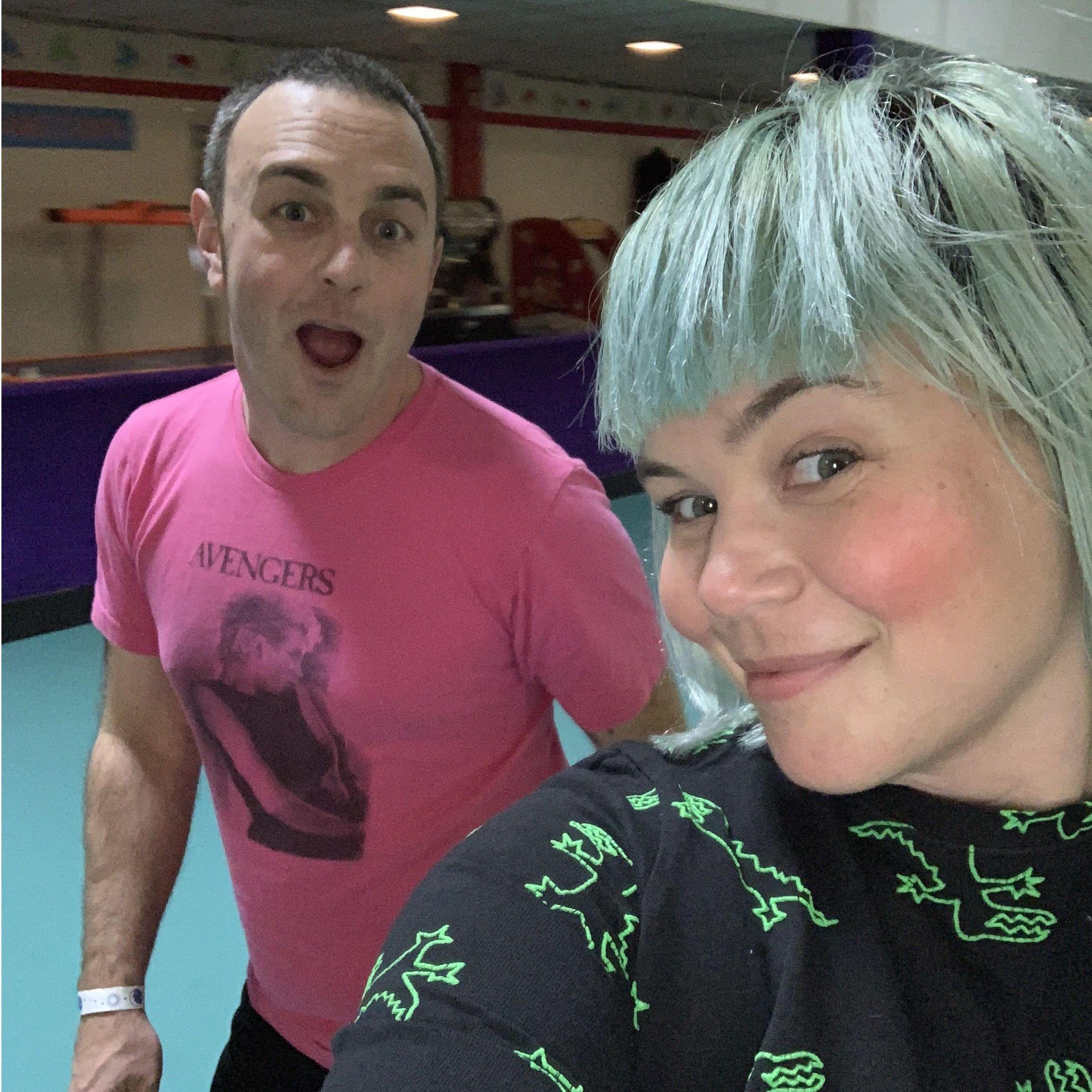 Our first photo together. This was on our 3rd date, rollerskating and karaoke! January 2019.