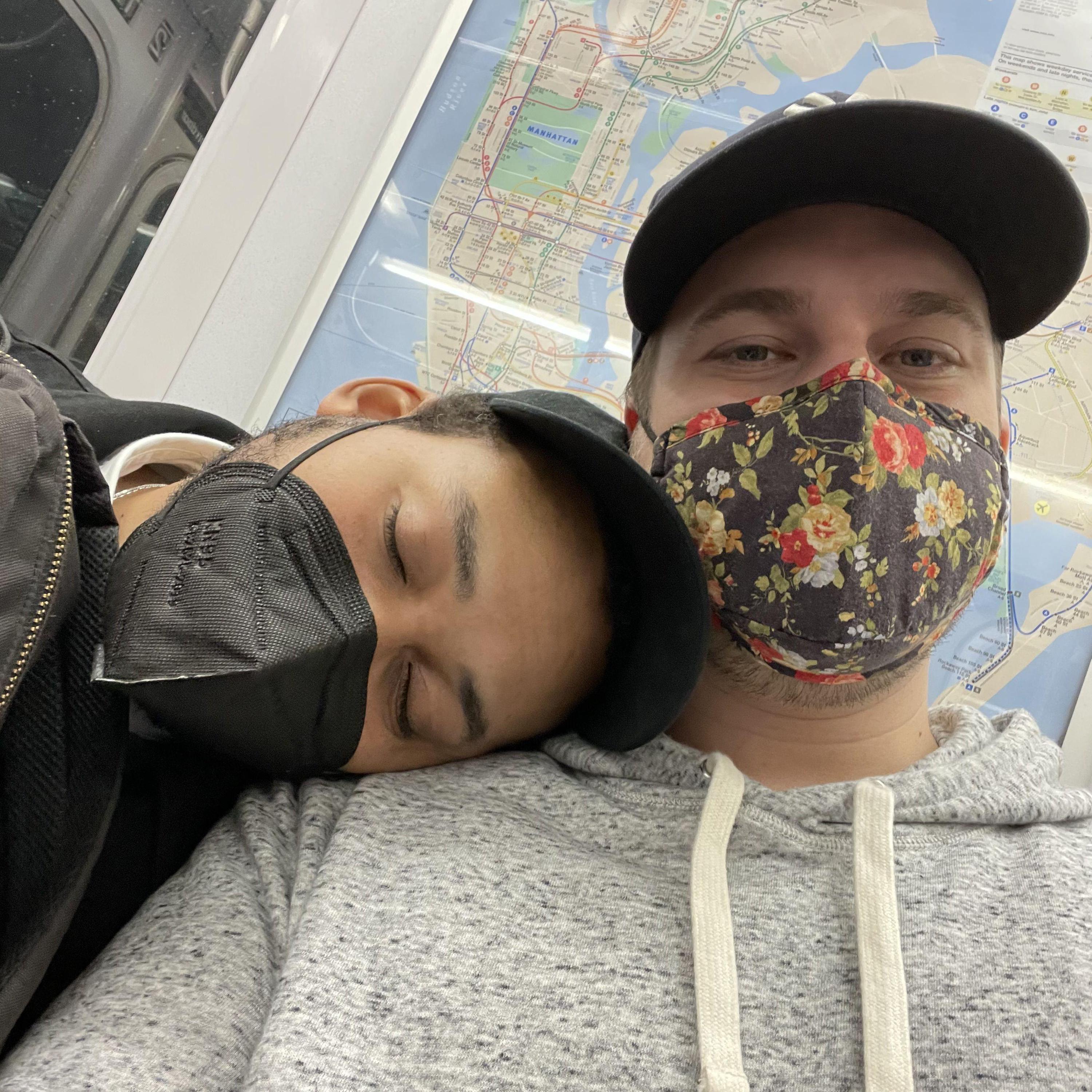 April 2021: Ivan is a sleepy guy on the train and it's cute.