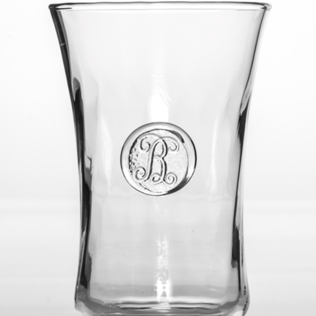 Skyros Designs ~ Legado Glass  ~ Tumbler - Hand Stamped Initial