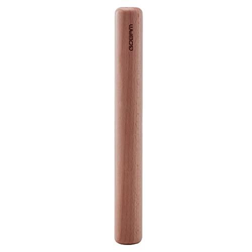 GOBAM Wood Rolling Pin Dough Roller for making Pasta, Cookies, Pie Pizza, 11 x 1.38inches