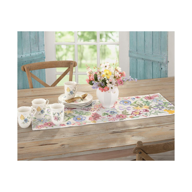 Lenox Butterfly Meadow Garden Embroidered Centerpiece