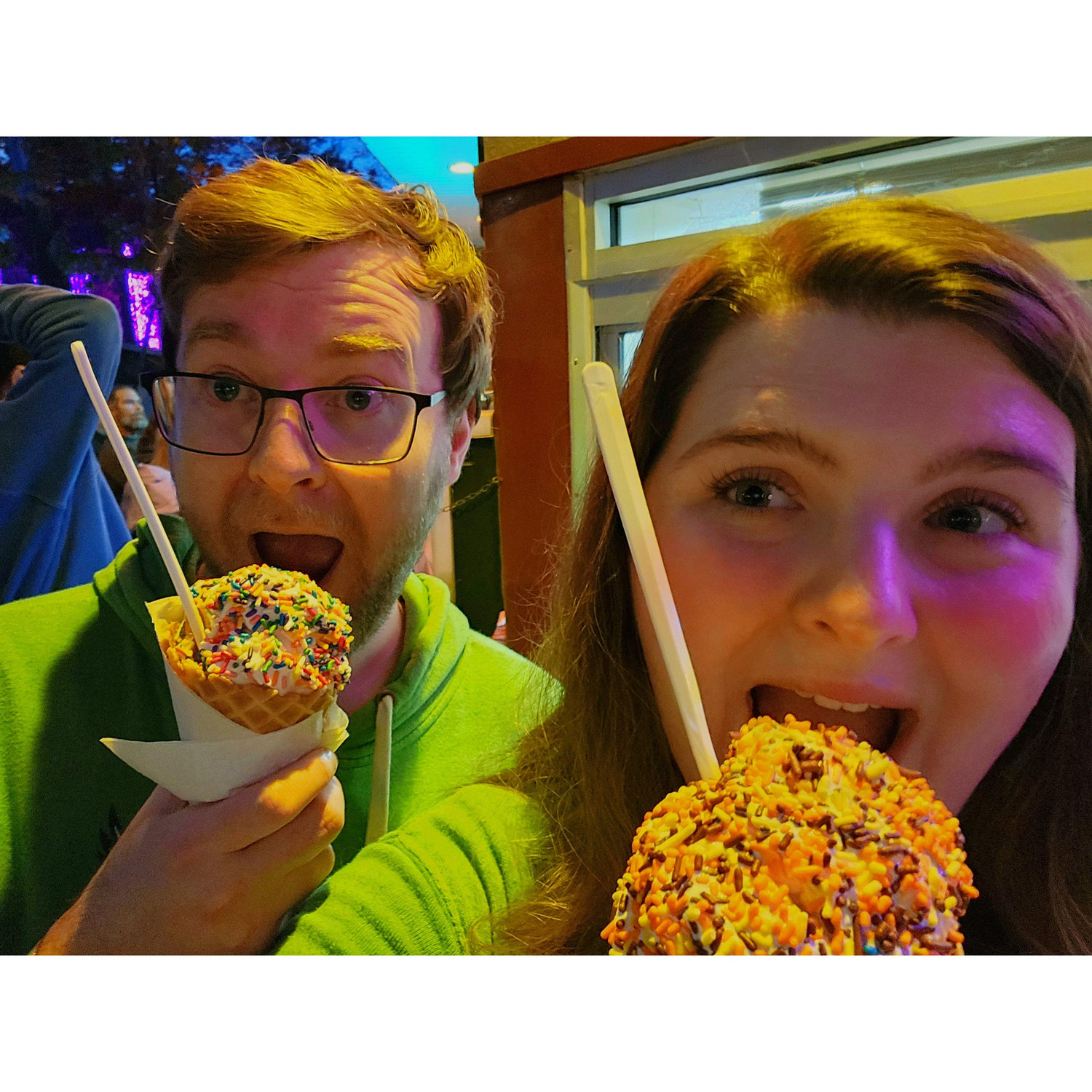 Ice cream at Knoebels. Can't go wrong with the classic or raspberry twist soft serve!