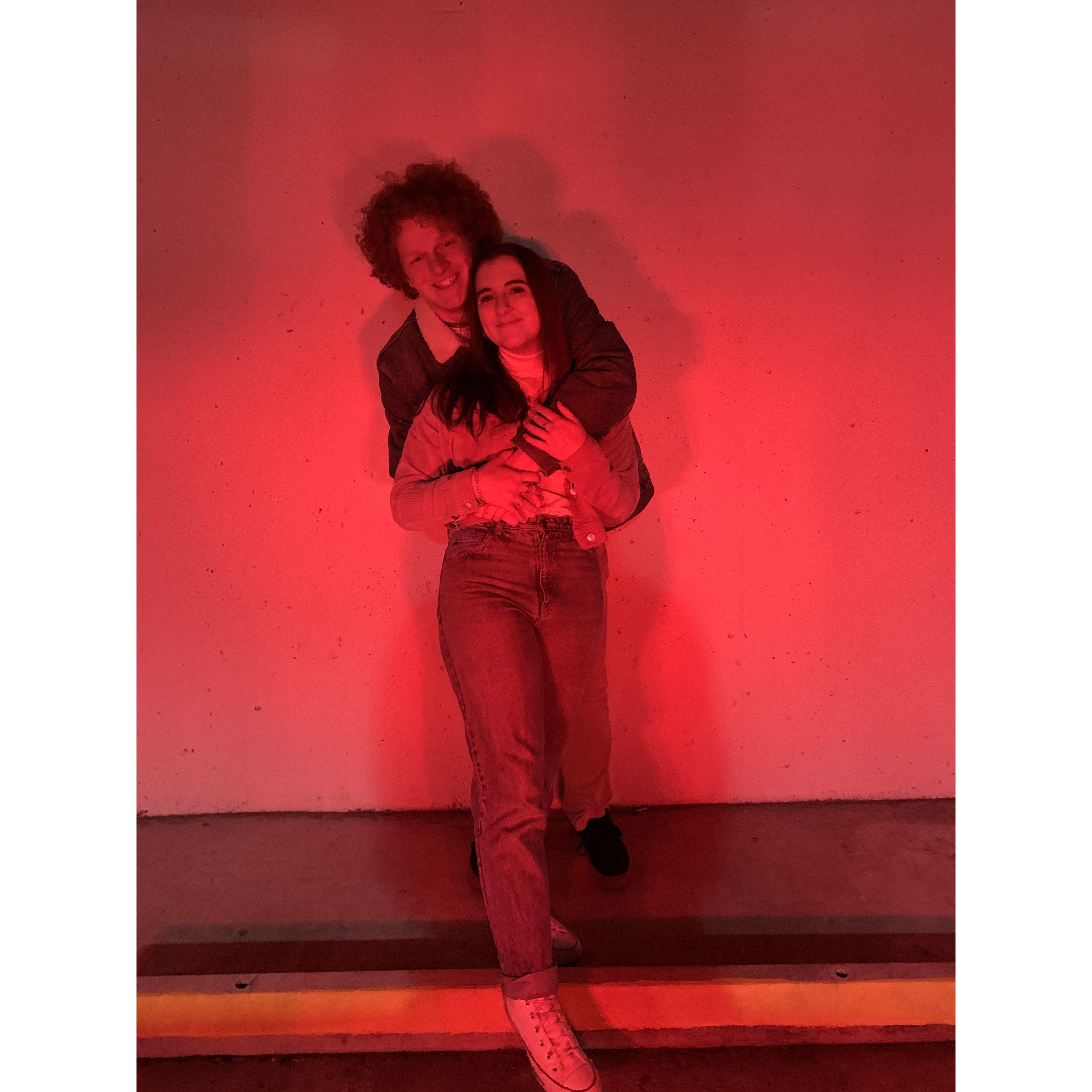 This was one of Zach and Faith's first pictures together on their first Valentine's Day as a couple
