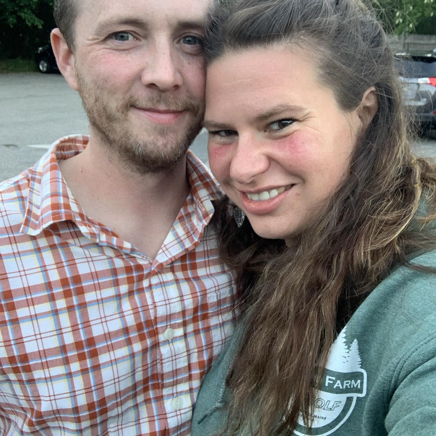 Our very first selfie together in May of 2021!