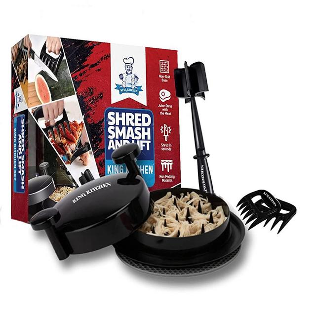 King Kitchen Chicken Shredder Set with Chicken Masher and Meat Claws ,Meat Shredder for Pulled Chicken, Durable Chicken Shredder Tool