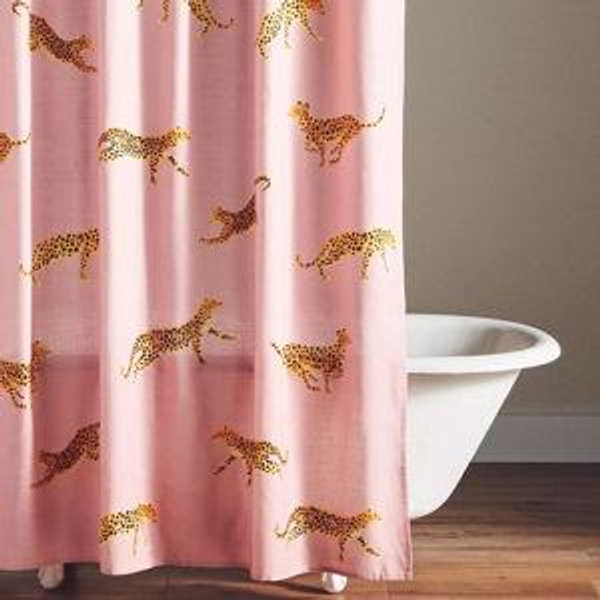 Leopard Organic Cotton Shower Curtain