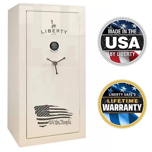 Liberty Safe 30 Long Gun + 4 Handgun 16.3 cu. ft. Electronic Lock We the People Gun Safe, White Gloss