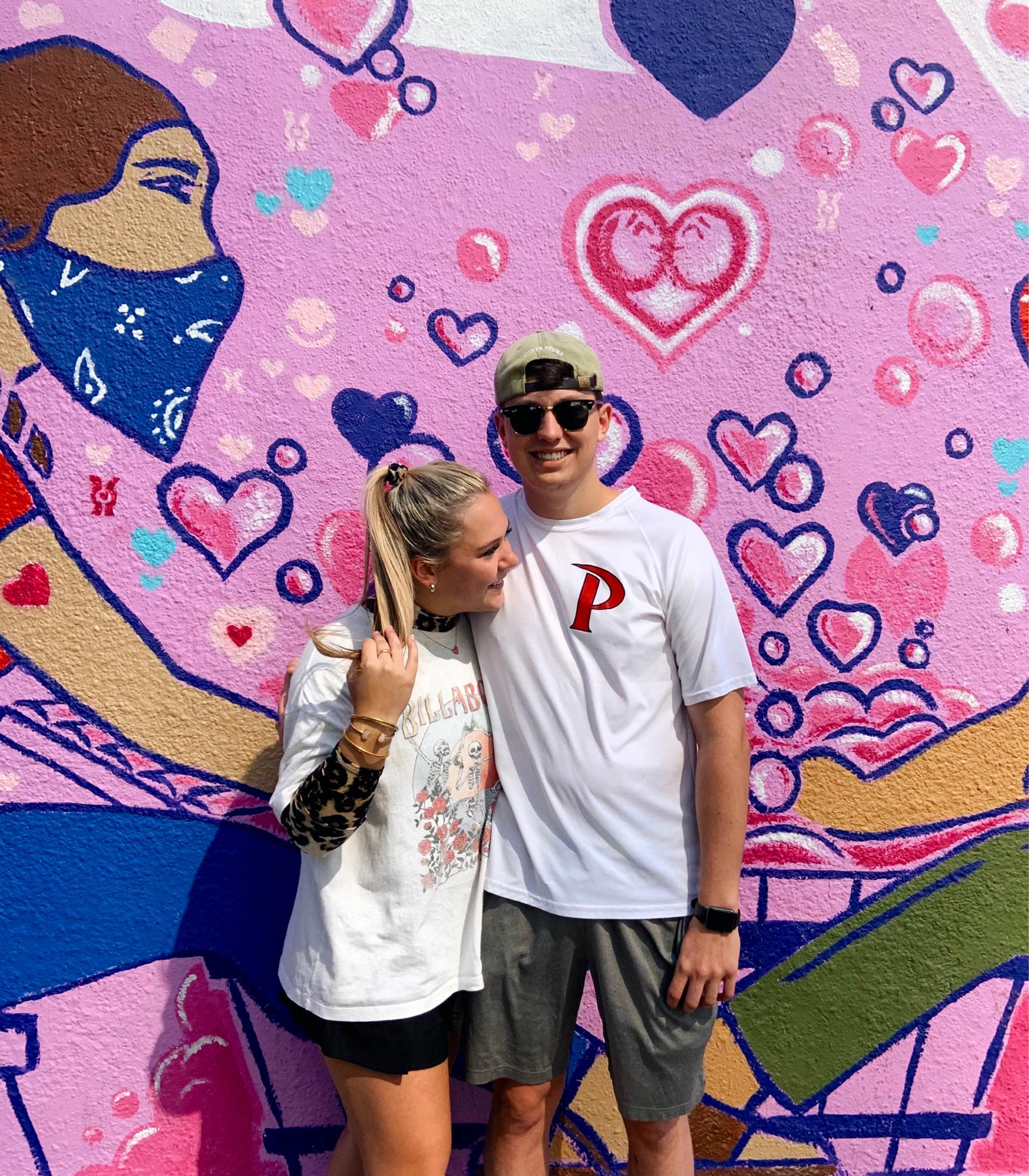 After playing an interactive mystery game in downtown Austin, we found this graffiti wall!
