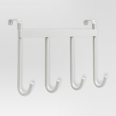 Smooth Over the Door Quad Hook in White - Threshold&#8482;