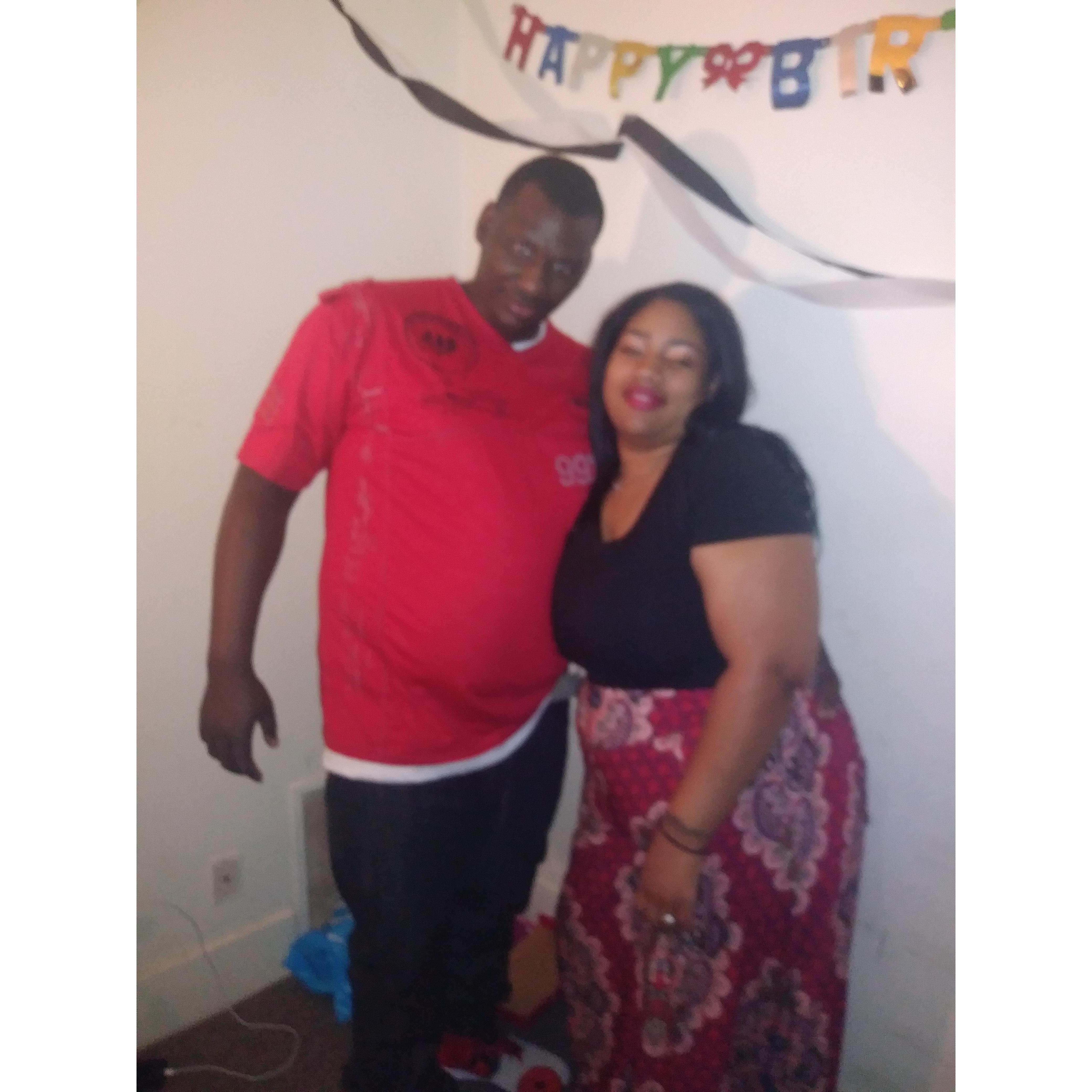 His surprise party...