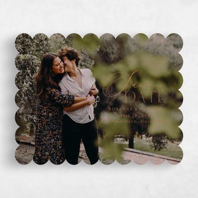 Tuscany, Orange Wedding Save the Date - Poplar Landscape