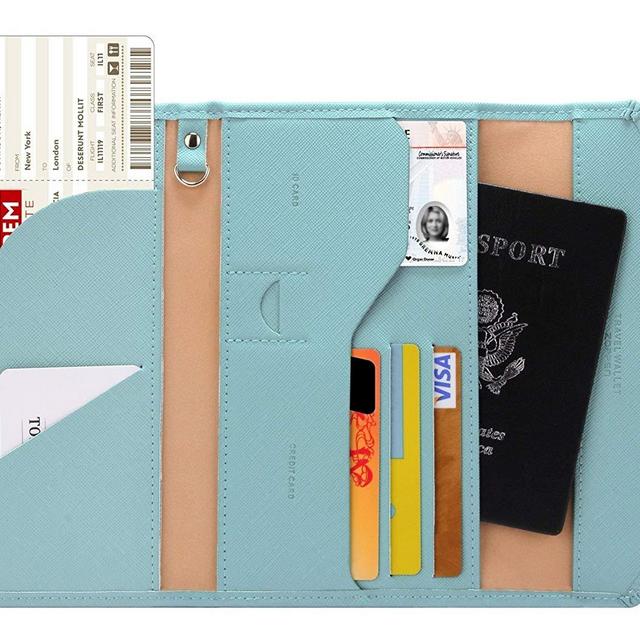 Zoppen Multi-purpose Rfid Blocking Travel Passport Wallet (Ver.4) Tri-fold Document Organizer Holder