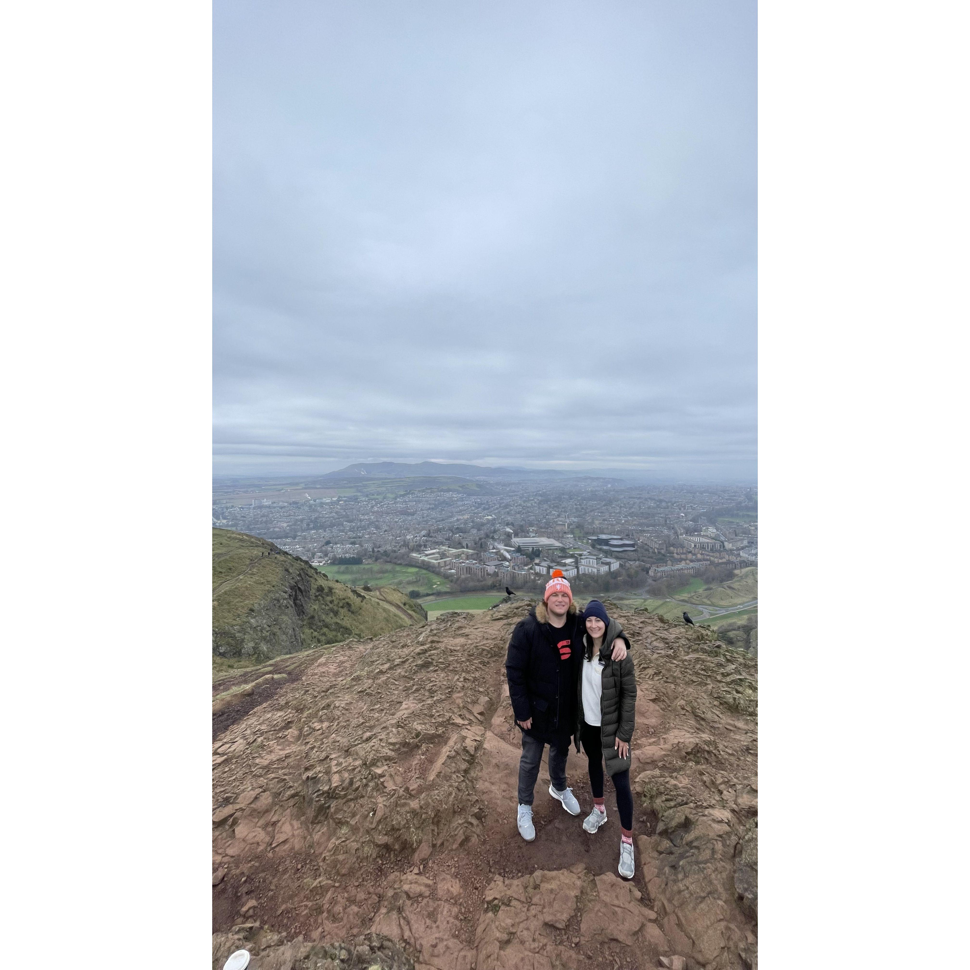 Nice morning hike up to Arthur's Seat in Edinburgh, Scotland. The views were worth it!