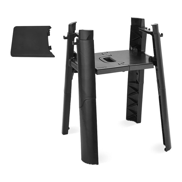 Weber Lumin Compact Electric Grill Stand – Heavy Duty Collapsible Grill Stand with Side Table & Tool Hooks for Easy Storage (Fits Lumin Compact Only)