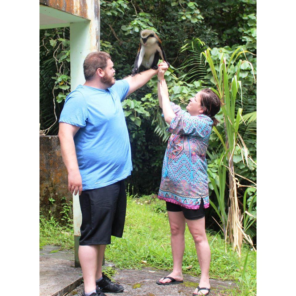 Our Favorite Part of Grenada was seeing the Mona Monkeys!!